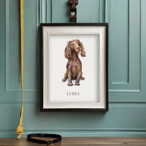 Cocker (Working) Liver Personalised Dog Print